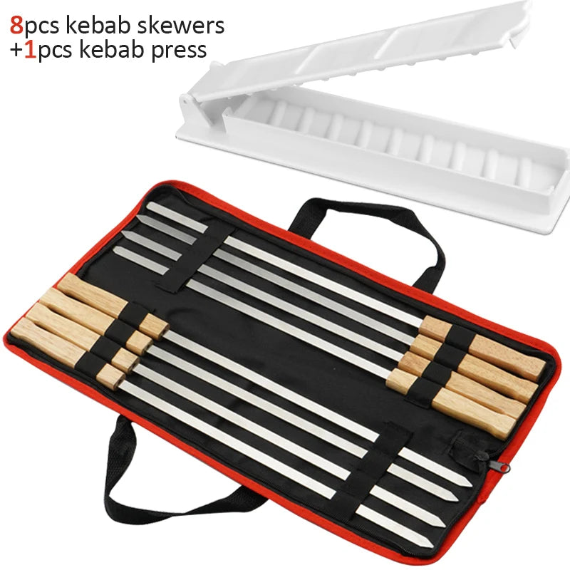 Stainless Steel Kebab Skewers 55cm/50cm/44cm/40cm Skewers Shish Kebab Turkish Persian Koubideh Iranian Mediterranean Brazilian