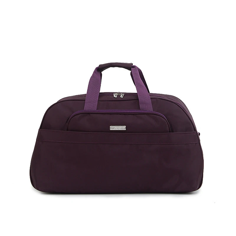 Large Capacity Luggage Bag Travel Bag Handheld Carry-On Bag Lightweight Short Trip Bag Unisex Oxford Cloth Pure Color Simple ...