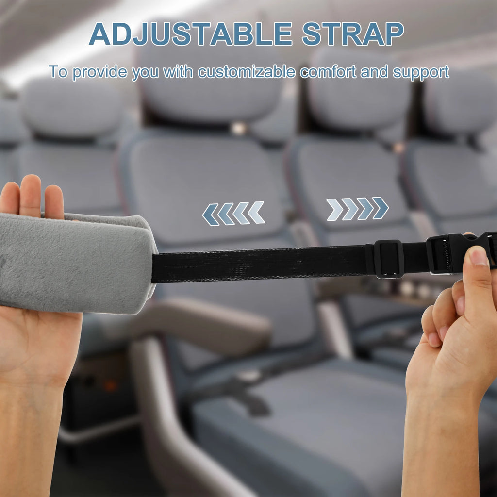 2Pcs Travel Pillow Neck Pillow Alternative Adjustable Head Support Strap Comfortable Airplane Head Straps for Airplanes and Cars