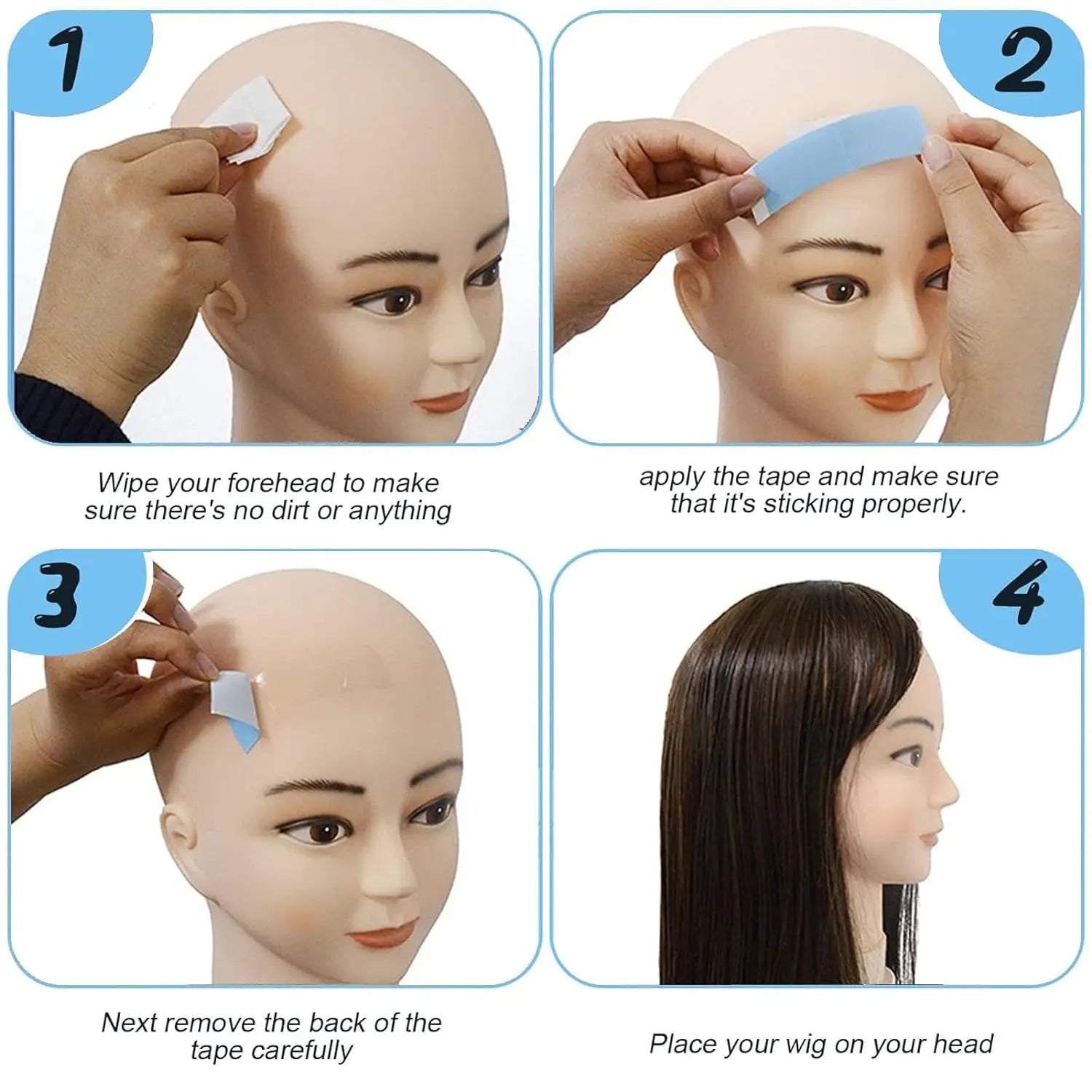 36pcs/lot Supertape Waterproof Hair Tape Double Side Adhesive Super Tape For Lace Wig Toupee Replacement Hairdresser Accessories