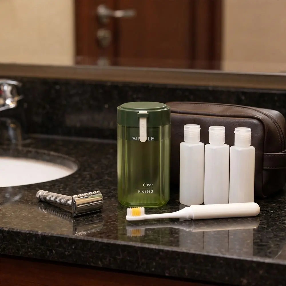 Plastic 4 in 1 Travel Bottle Set Detachable Leak-proof Travel Tube Sets Space Saving Refillable Liquid Dispenser Bottle