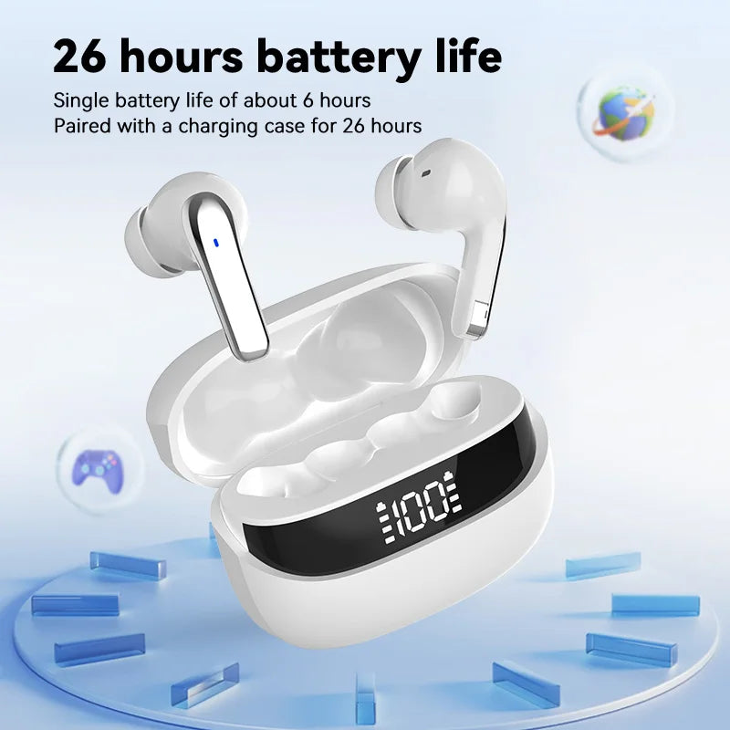 NEW Bluetooth 5.3 Earphones Anti-sweat Lightweight Headphones Compatible With Smart Phone Laptop Computer Earbuds