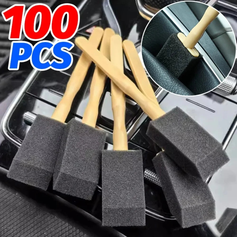 100/1pcs Car Air Conditioner Vent Cleaning Brush Auto Interior Air Outlet Detailing Scrub Sponge Brush Grille Duster Clean Tools