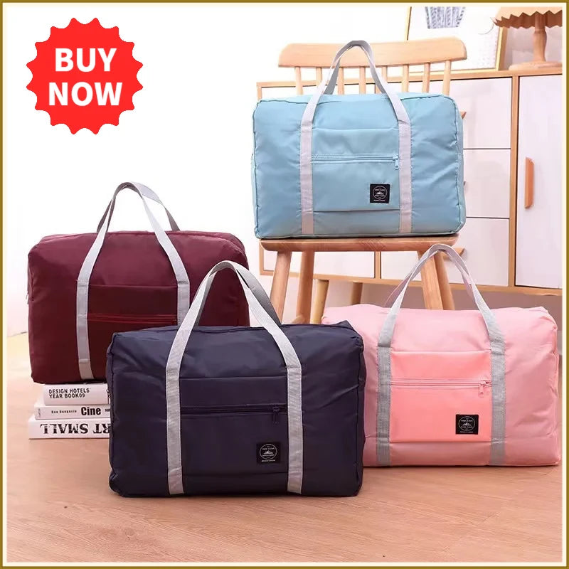 Homefish Folding Travel Storage Bag Large Capacity Luggage Handbag for Travel Moving