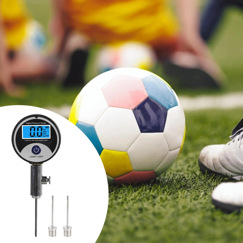 Portable Ball Pressure Gauge Digital Display Precision Air Pressure Checker for Soccer Rugby Basketball Football Volleyball