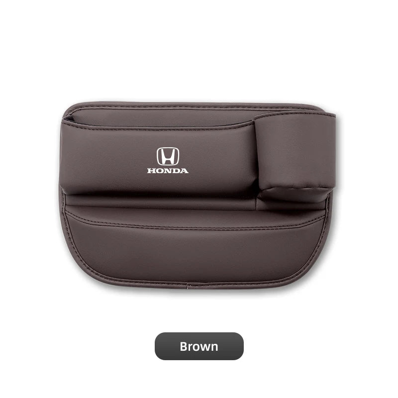Multifunction Leather Storage Box Car Seat Gap Organizer Cup Holder For Honda Civic Fit Accord City Vezel CR-V S660 Odyssey HR-V