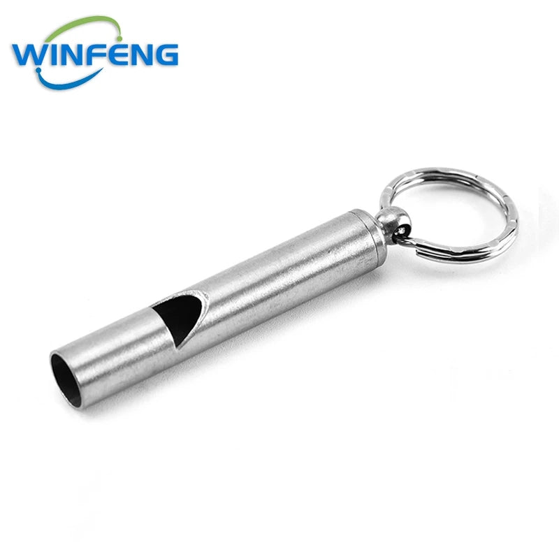 High Quality Stainless Steel Emergency Whistle Ultralight Safety Whistle Keychain Outdoor Hiking Camping Survival Supplies