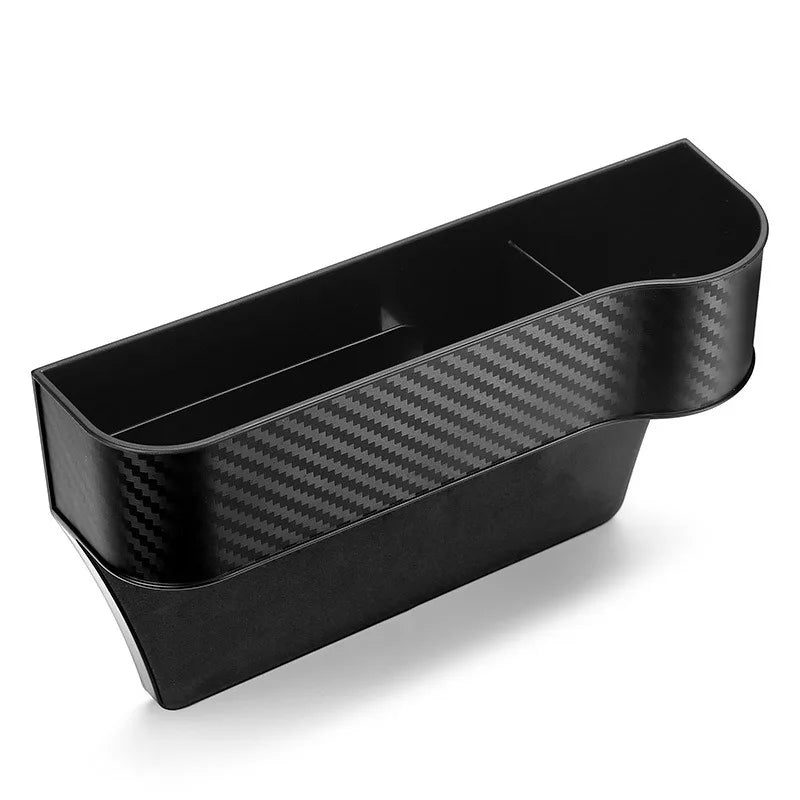 Multifunctional Car Seat Crevice Storage Box Carbon Fiber Gap Filler Organizer Auto Slit Pocket Holder For Phone Small Items