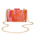 Marble Acrylic Handbag Luxury Box Clutch Fashion Evening Bag with Chain for Dinner Dress Purse Festival Wedding Party Shoulder Bags Gifts