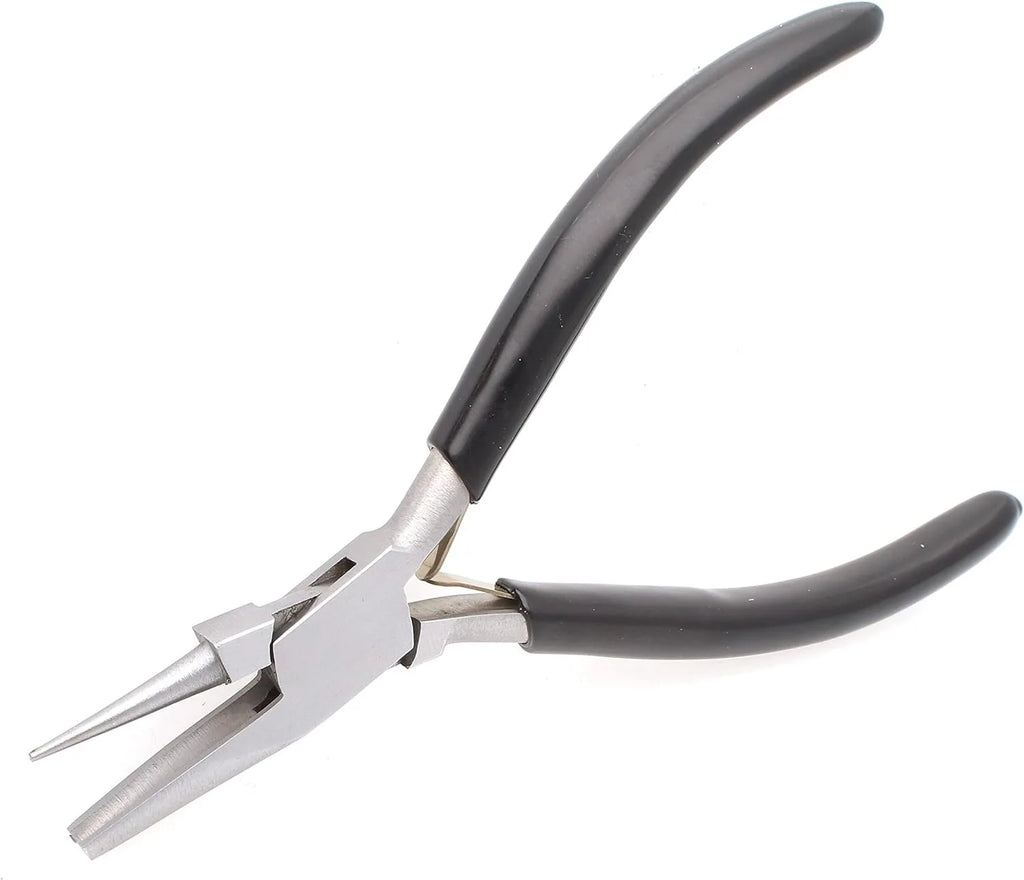 4.5-inch deep black and deep powder rolling needle pliers DIY manual half groove pliers 9-pin jewelry winding tool