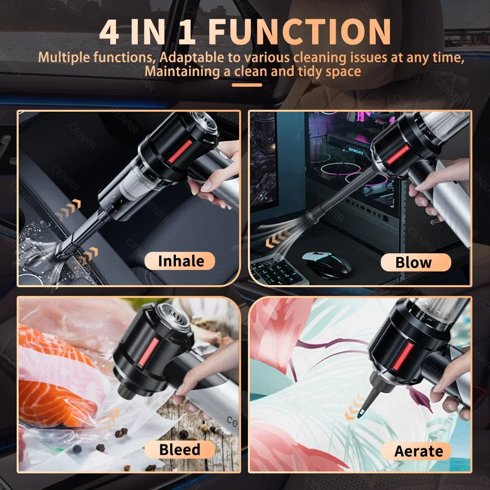 CENRR Car Vacuum Cleaner Strong Suction 998000PA  Powerful Handheld Wireless Vacuum Cleaner Mini Blower for Home Appliance
