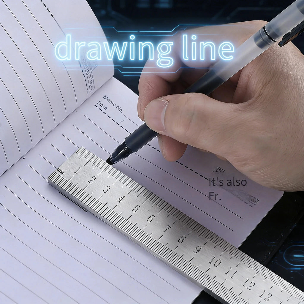 5mm Thick Stainless Steel Ruler | Tempered Car Safety & Measuring Tool | Multi-Purpose Heavy Duty Scale