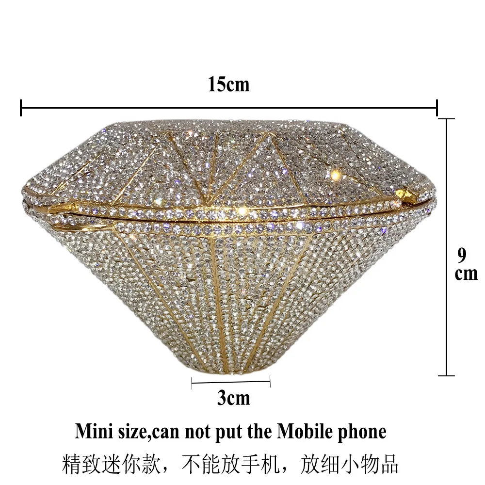 Women Wedding clutch Purse Party Bag Luxury Rhinestone Evening Bags Ladies Chain Wristlets Bags Famale Soiree Clutch Bag