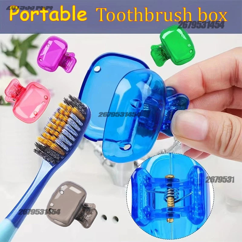 Toothbrush CaseHousehold Storage Clip - Portable Travel Toothbrush Dust Protective Cap - Storage Box Portable Head Travel
