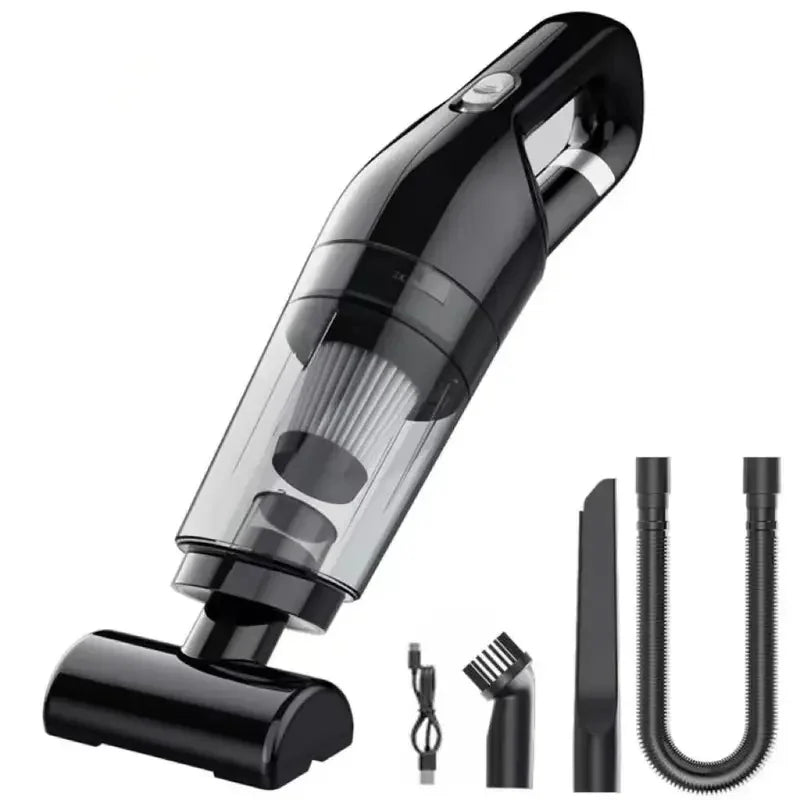High‑Suction Handheld Car Vacuum Cleaner, Portable Wet‑Dry Vacuum for Car Interior & Household Cleaning