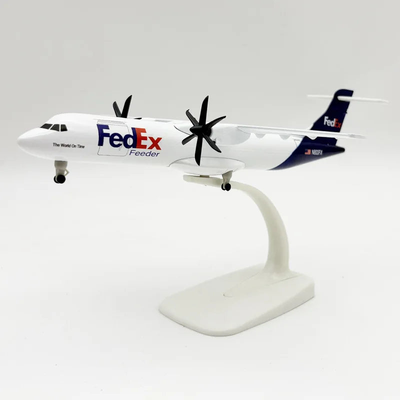 JASON TUTU 20CM Fedex Express ATR Aircraft Model Planel Airplane Diecast Metal Planes Collect Gifts ﻿