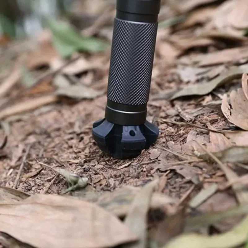 Tungsten Steel Multifunction Alpenstock T-type Self-defense Stick Detachable Walking Sticks Portable Folding Outdoor Camping