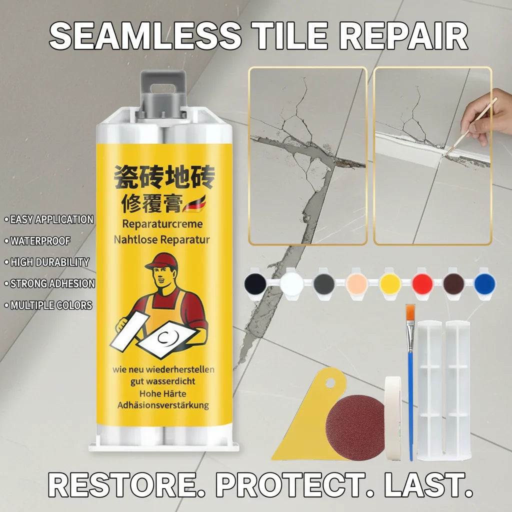 Ceramic Floor Tile Repair Paste Seamless Glaze Surface Waterproofing Agent for Potholes Cracks And Holes