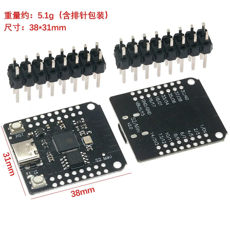 ESP32 S2 Mini V1.0.0 - LOLIN WIFI IOT Board based ESP32-S2FN4R2 ESP32-S2 4MB FLASH 2MB PSRAM MicroPython Arduino Compatible