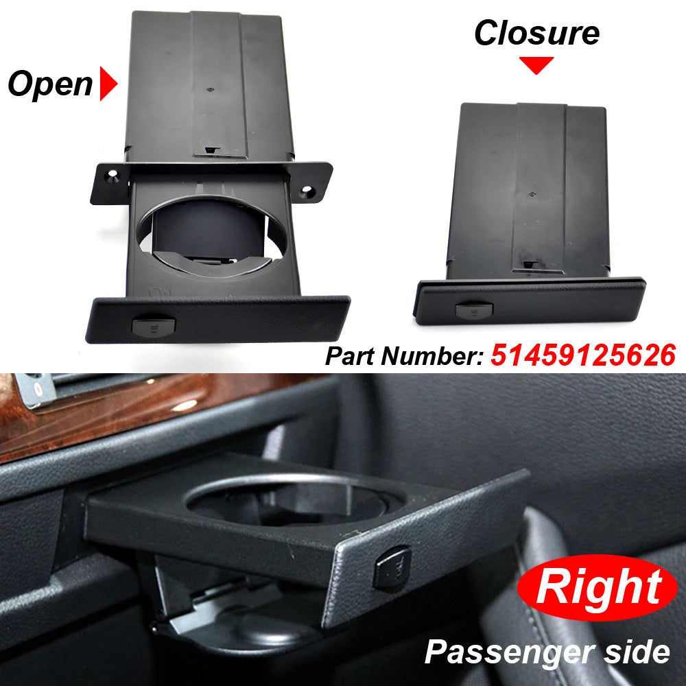 51459125622 51459125626 Car Front Left Cup Holder Drink Rack Auto Accessories For BMW E60 525 528 530 535 2003 2004 2005-2010