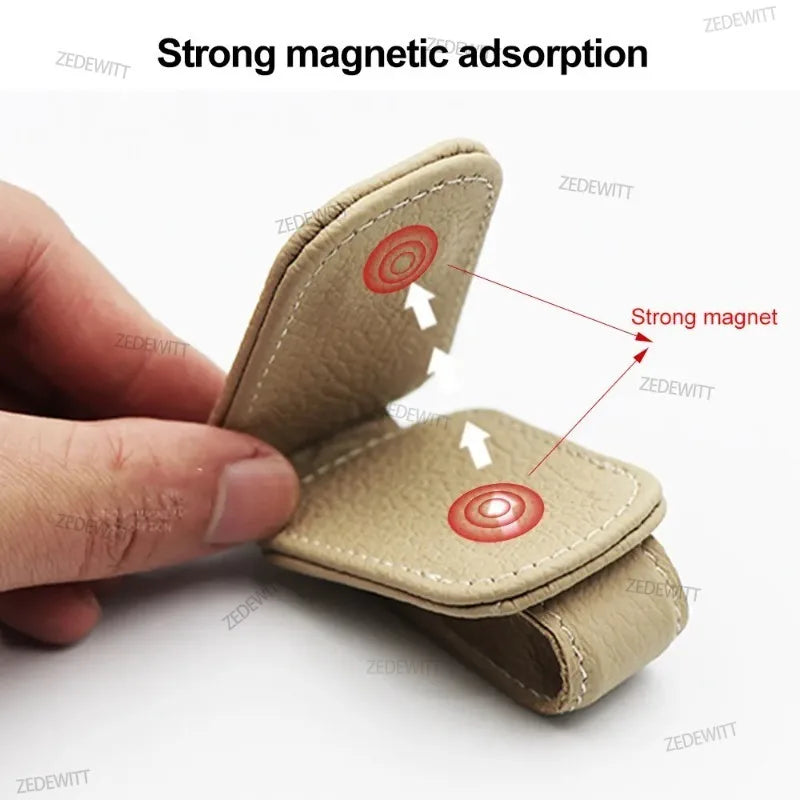 Car Sunglasses Clip Space Saver Universal Card Ticket Holder Stand Fastener Pen Case Glasses Sun Visor Car Interior Accessories