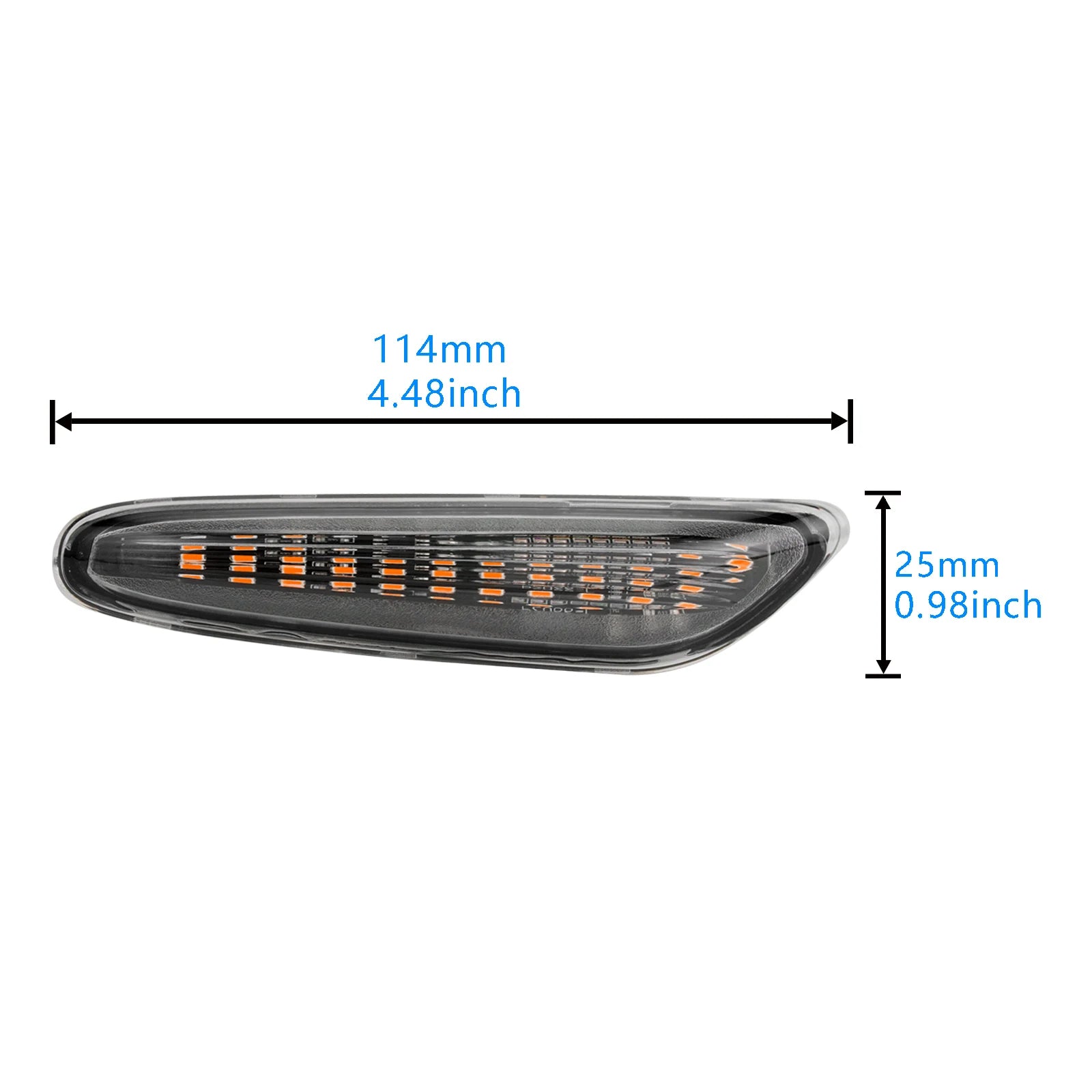 2X Clear Lens Amber LED Side Indicator Turn Signal Repeater Light Lamp For BMW 3 Series E90 E91 E81 E82 E87 E88 Not M-Sport