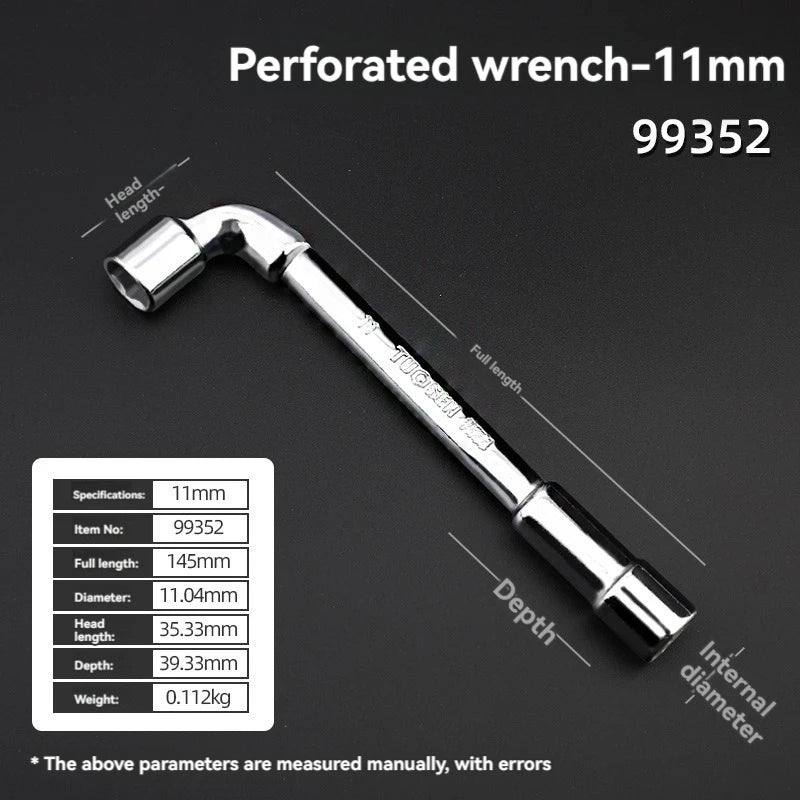 TUOSEN L Type Pipe Perforation Elbow Wrench Double Head Outer Hexagon Socket Sleeve Spanner Remove Fix Screw Nut