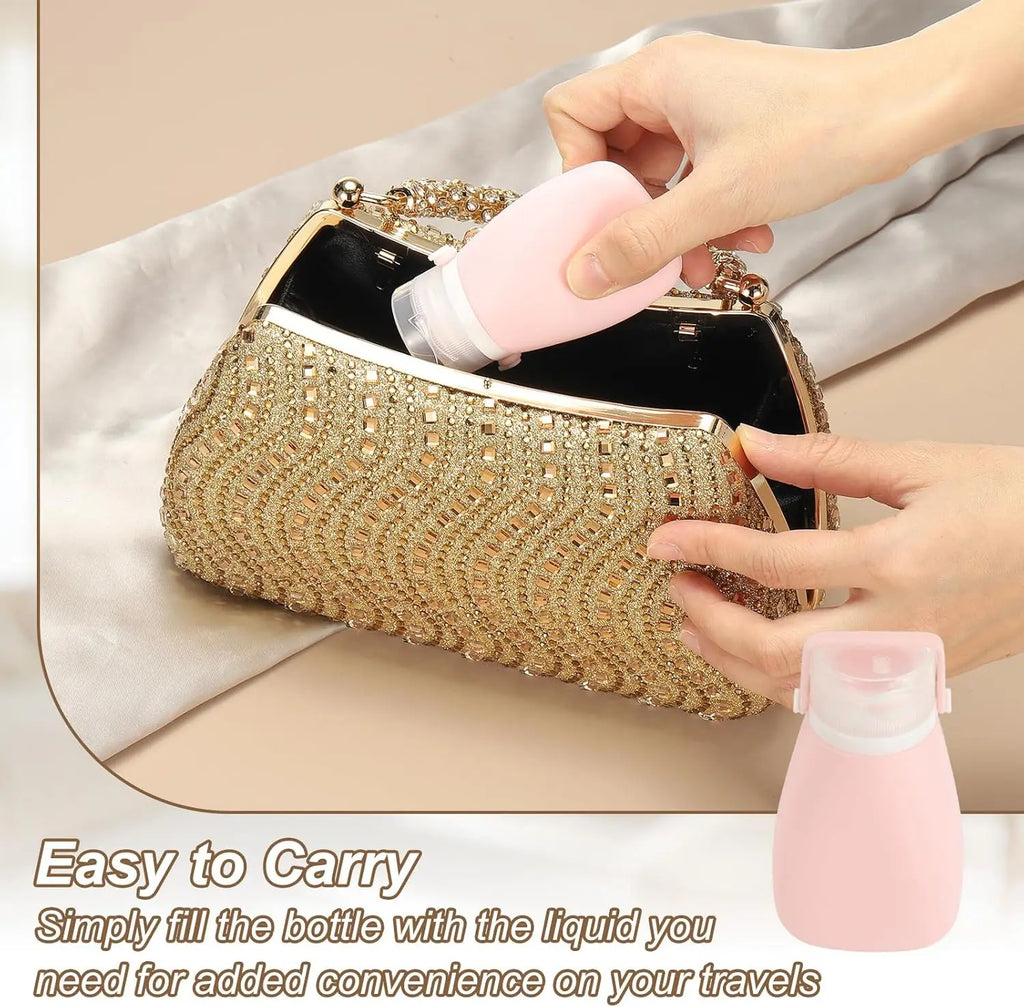 4 PCS Silicone Travel Bottles Leak Proof Collapsible Toiletry Shampoo Dispenser Reusable Portable Camping Oil Container 2026