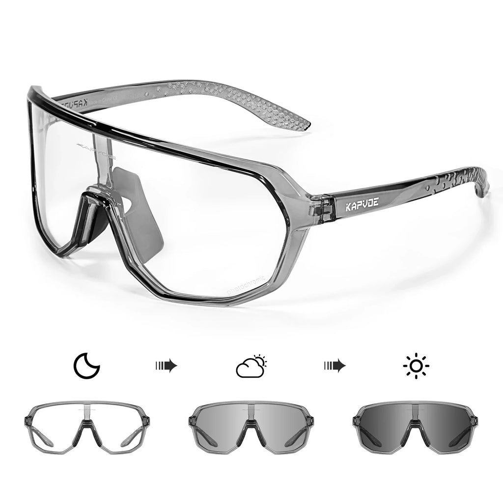 Photochromic Cycling Sunglasses Kapvoe Women Man Luxury Gold Glasses Driving Fishing Fashion Travel Golf Women Bike Goggles