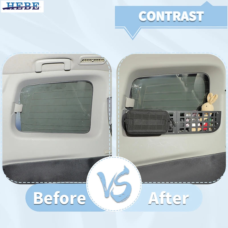 HEBE Car Trunk Window Sill Storage Enclosure Storage Box Rack for Mitsubishi Pajero 2007-2021 Accessories