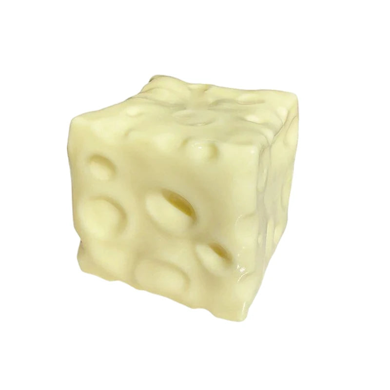 Taba Squishy Cheese Cube Stress Ball Shapeable Squeeze Ball Non Rebound Sensory Fidget Toys for Adults Relaxing Anxiety Relief