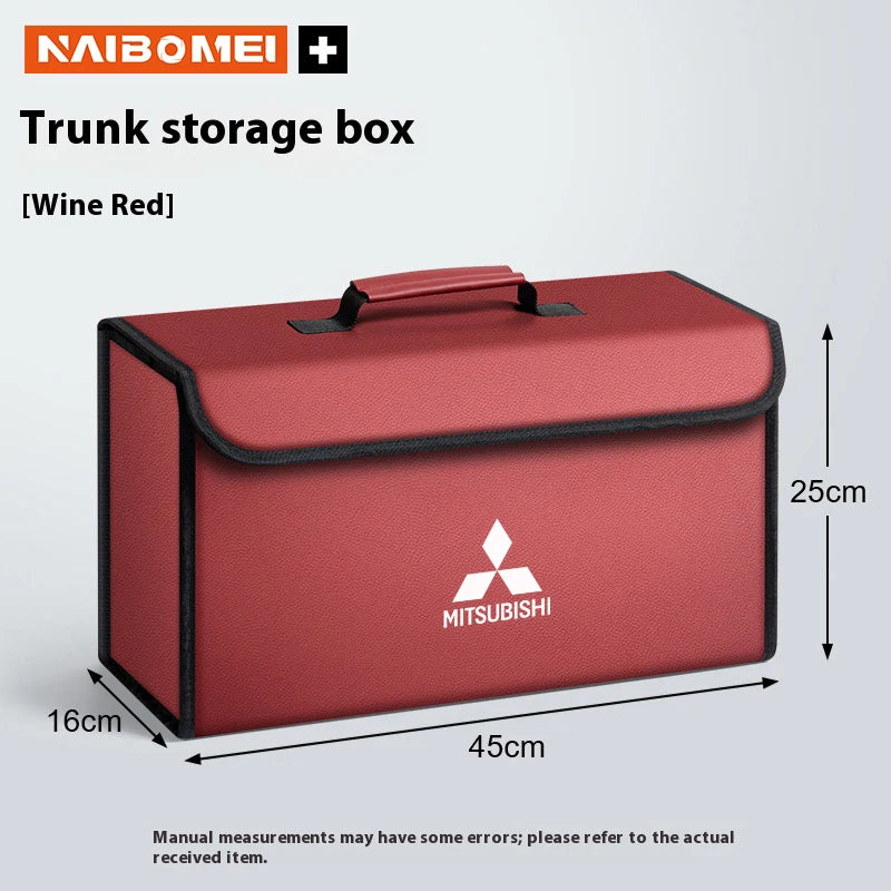 For Mitsubishi Outlander Pajero L200 Triton Colt Lancer EX Evolution X Car Trunk Storage Box Organizer Foldable Container Bag