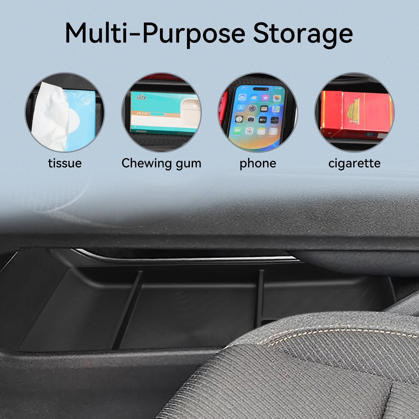for Honda Prologue/Acura ZDX 2024 Car Storage Box Center Console Lower Layer Storage Box Organizer Tray Interior Accessories