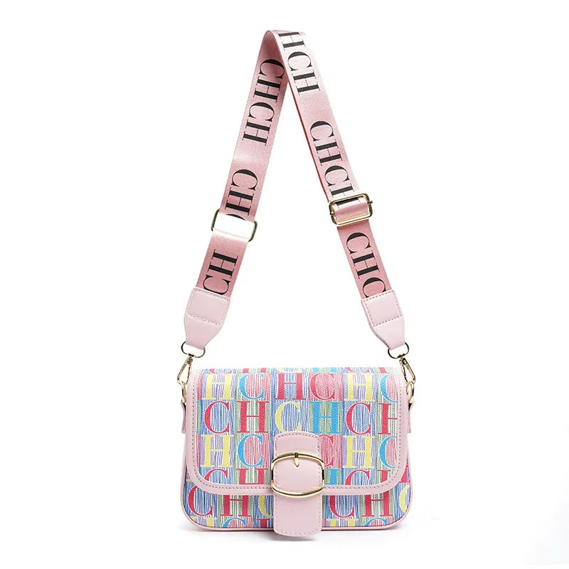 CH High Quality Design Letter Slanted Women's Bag Exquisite and Elegant Women's Packaging Decoration Versatile and Fashionable