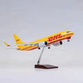 1:85 Scale Aircraft B737 Model DHL Cargo Express 47CM Airline With Base Landing Gears Boys Toys Resin Plane Model For Collection