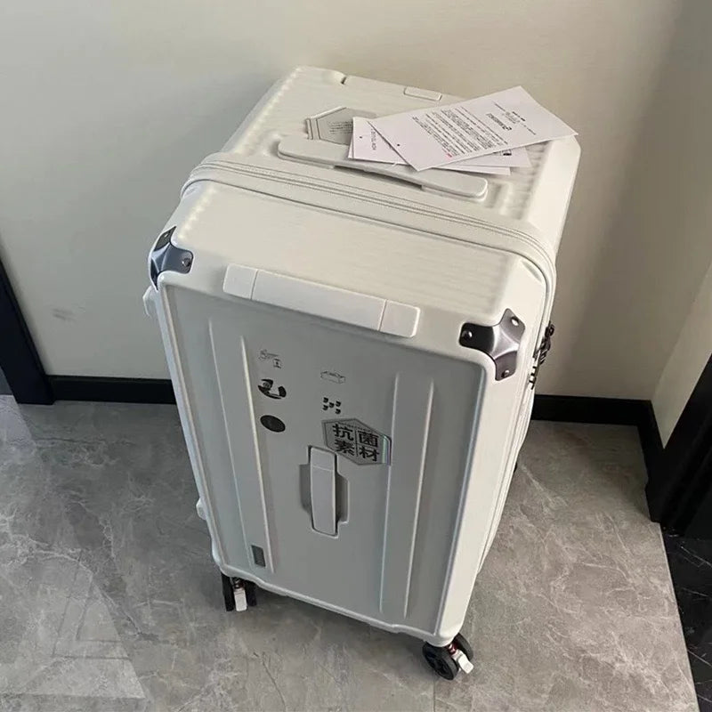 KLQDZMS High-quality Suitcase Large-capacity PC Trolley Case Women Boarding Box Family Travel Essentials Rolling Luggage Bag