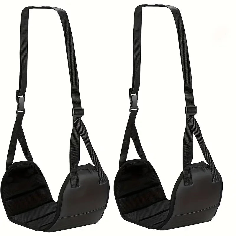 1 Travel Accessory: Portable and Simple Travel Aircraft Footrest, Adjustable Travel Safety Belt, Lightweight Hammock Footrest
