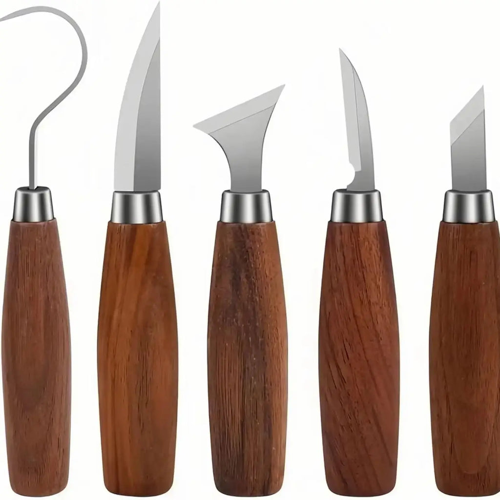 5pcs tools for wood carving Chisel Woodworking Cutter Hand Tool Set Wood Carving Knife DIY Peeling Woodcarving