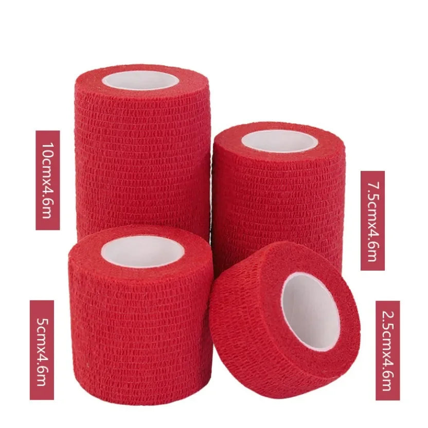 1Pc Waterproof Medical Therapy Self Adhesive Bandage Muscle Tape Finger Joints Wrap First Aid Kit Pet Elastic Bandage 2.5-10cm