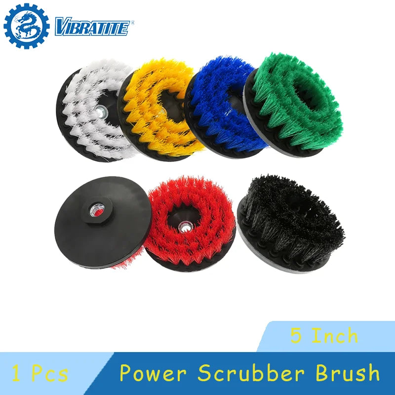 5 Inch Power Scrubber Brush Electric Cleaning Brush M14 Thread for Cleaning Carpets, Kitchens and Bathrooms Drill Attachment Kit
