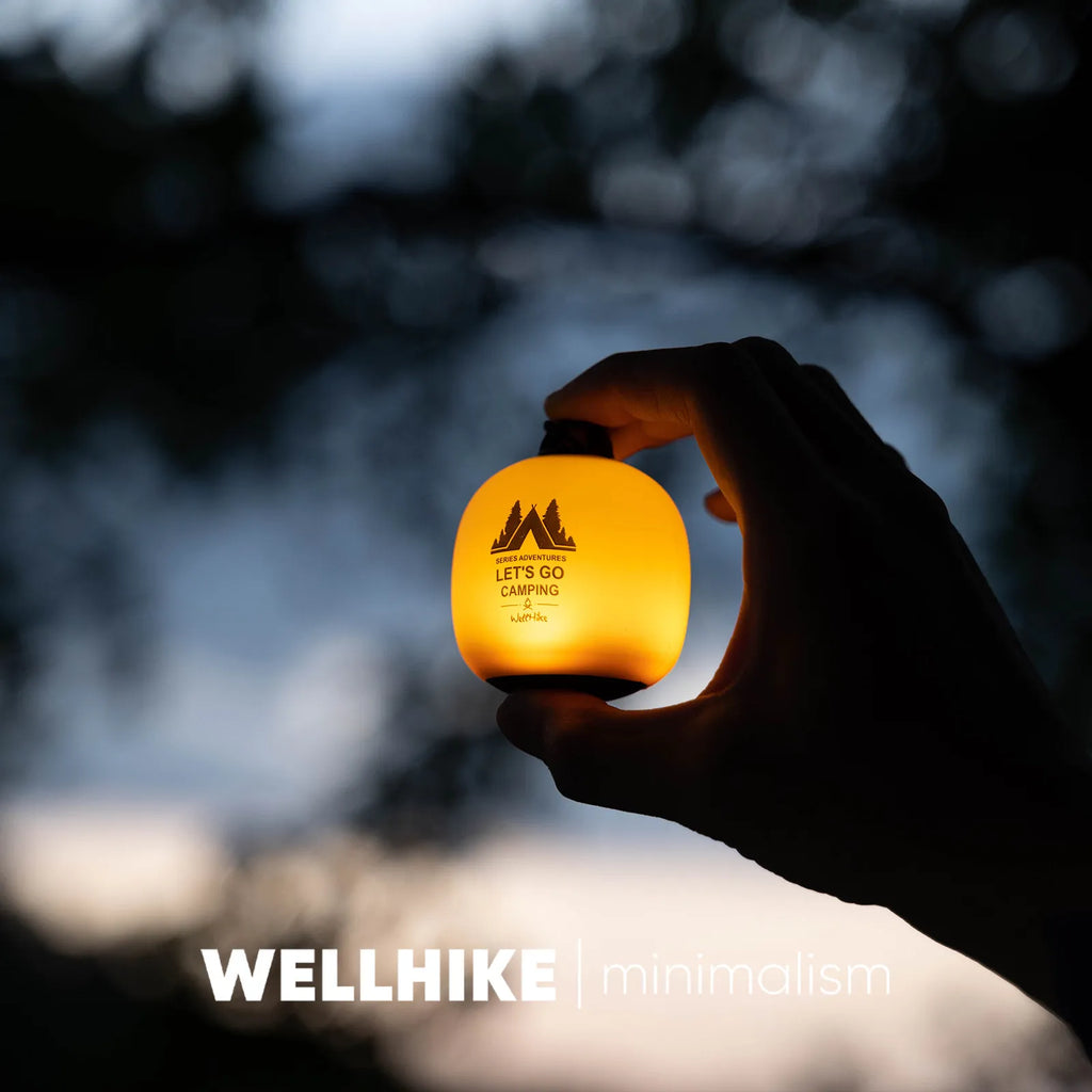 WELLHIKE Squishy Rice Ball Silicone LED Camping Light, Rechargeable Dimmable Long-Lasting Outdoor Ambient Lamp
