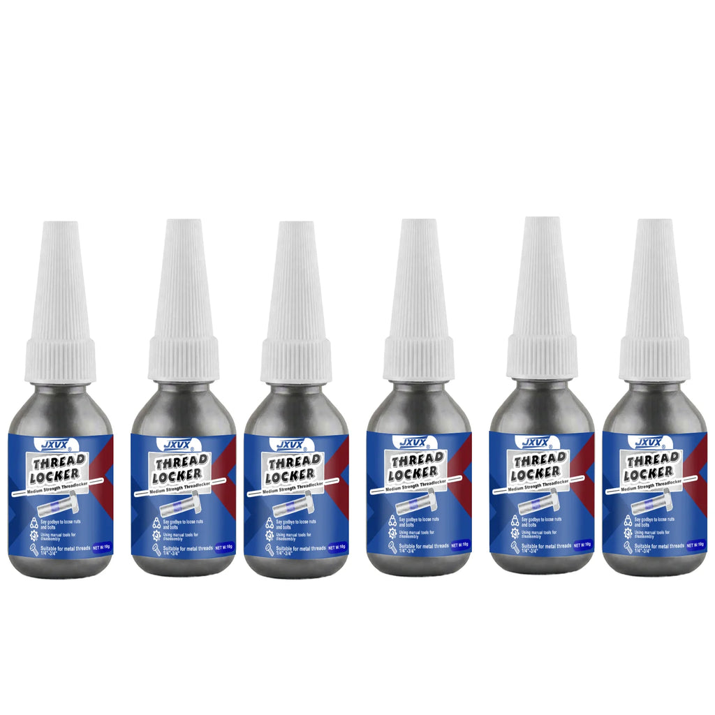 Medium strength blue liquid fillet brakes, removable; Thread adhesive sealant to prevent loosening and rust; 50/10 ml bottle; anti-rust; component replacement sealant.