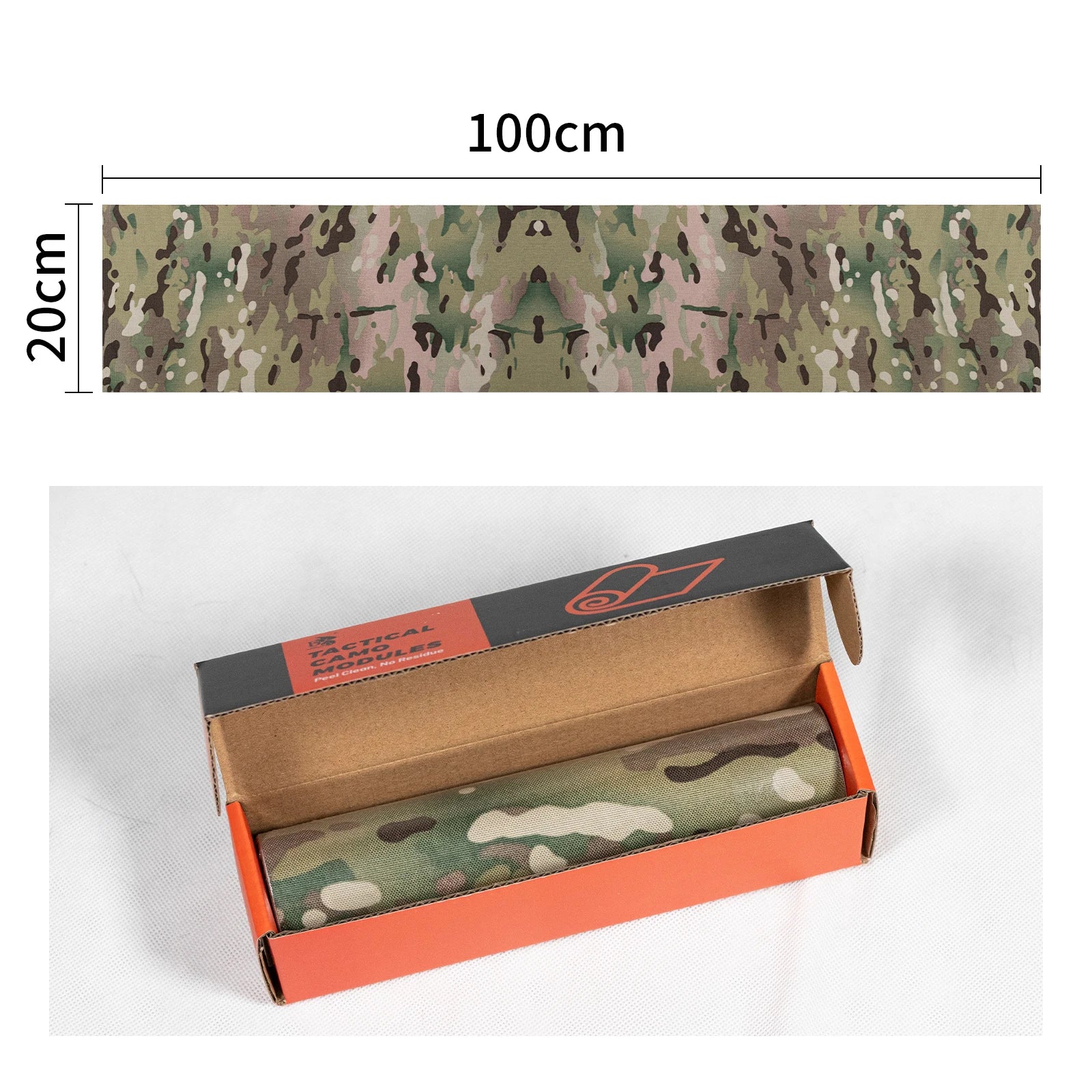 Self-Adhesive Camo Wrap – Reusable, No Residue for Airsoft Equipment, Optics, Knives, Tactical Gear – Anti-Slip & Scratch Protection – MultiCam Tropic(20 cm x 100 cm roll)