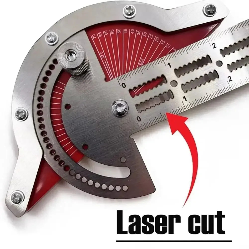 Portable Accurate Woodworkers Edge Rule Stainless Steel Marking Tool Angle Ruler Durable 0-70 Degrees Woodworking Protractor