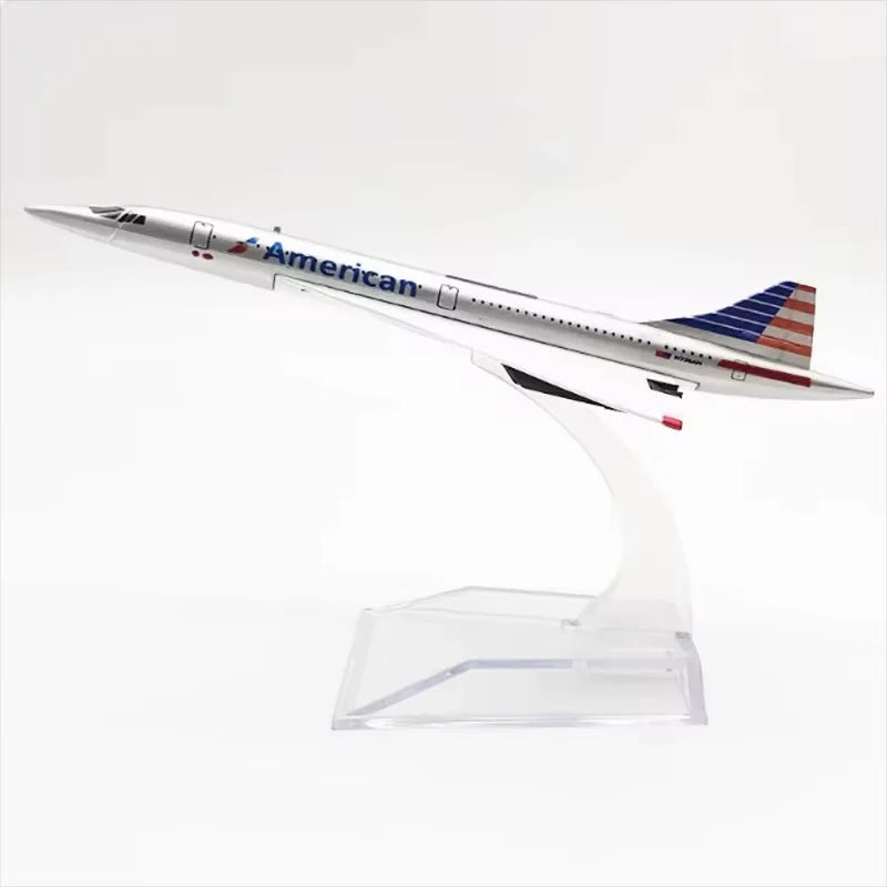 16/20cm Plane Model Concorde Air France/British/Singapore/American Diecast Alloy Airplane Airlines with Stand Children Toys Gift
