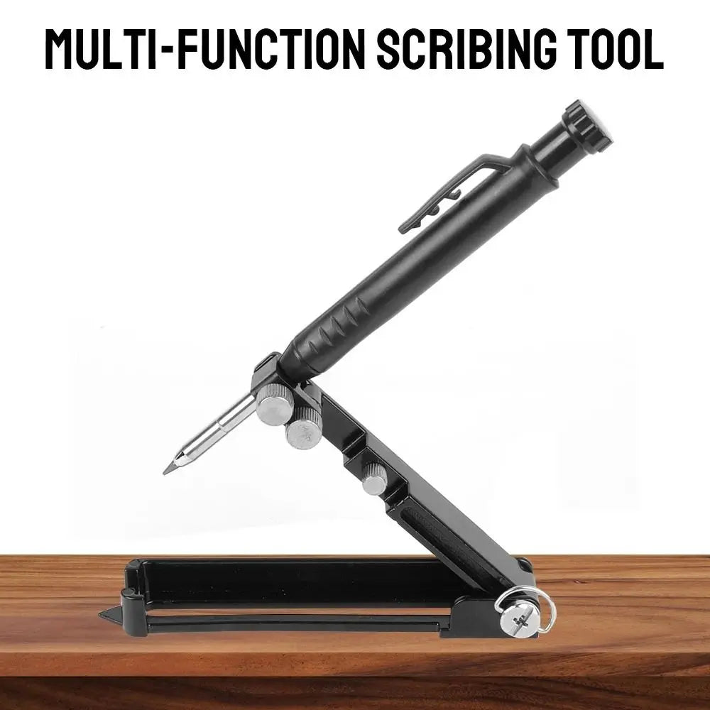 Aluminum Alloy/ ABS Scribing Tool Adjustable Design Deep Hole Pencil Contour Finder Metal Construction Precise Measurement