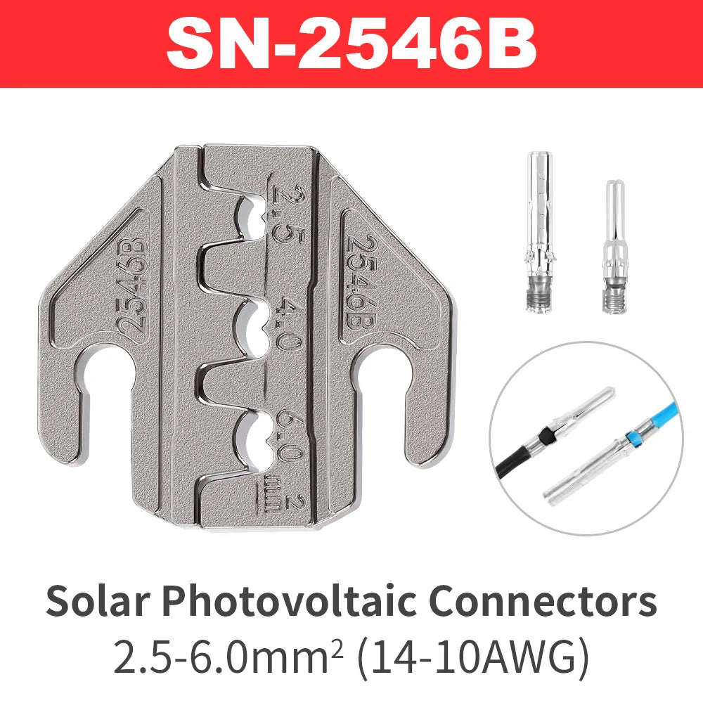 SN Series Crimper Tools Plier 4mm Slot Jaws Set For Crimping Non Pre Insulated/Solar/Ferrule/Coaxial Cable/Open Barrel Terminals
