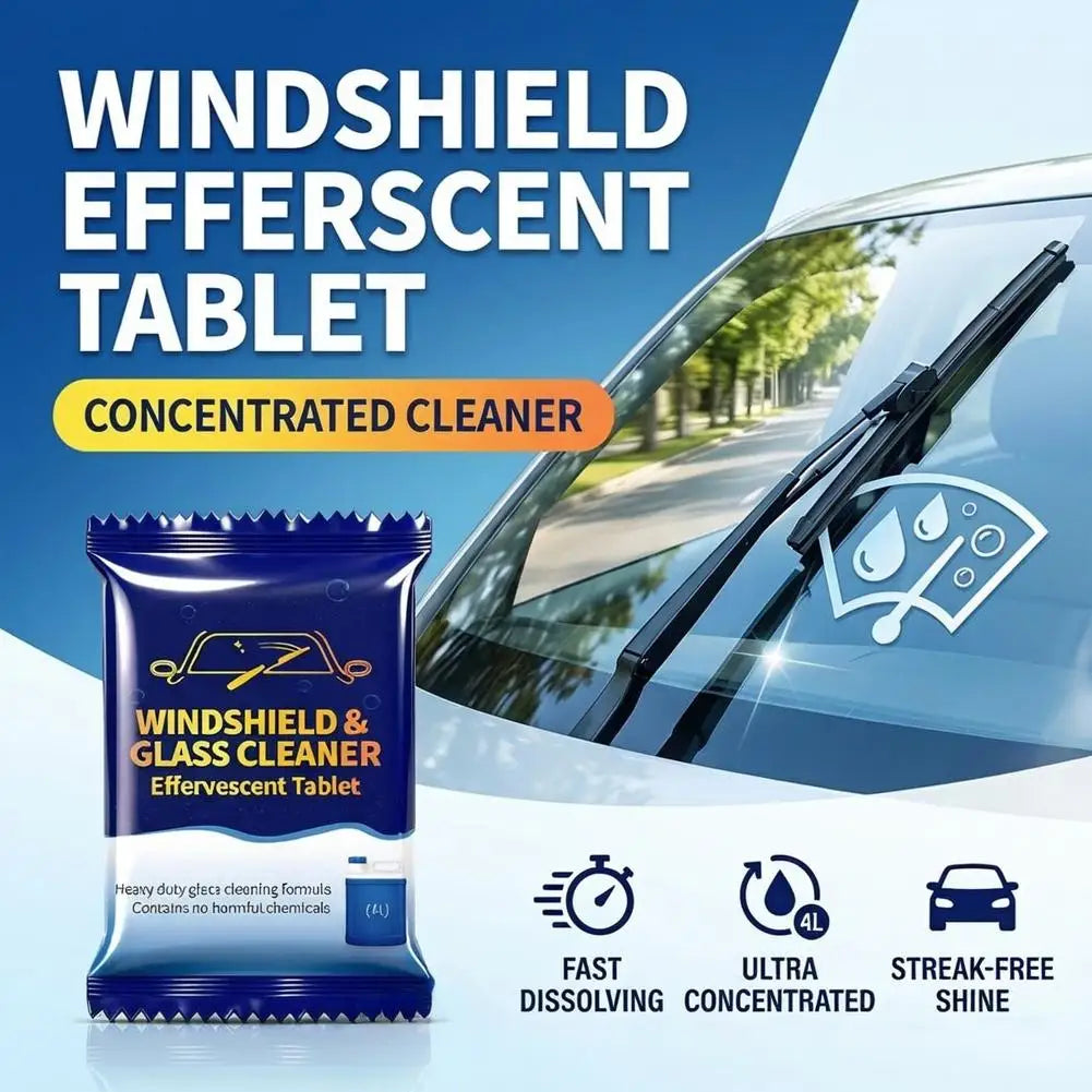 Car Windshield Washer Effervescent Tablets Concentrated Glass Cleaner Tablets Remove Oil Film Auto Window Cleaning Tablets