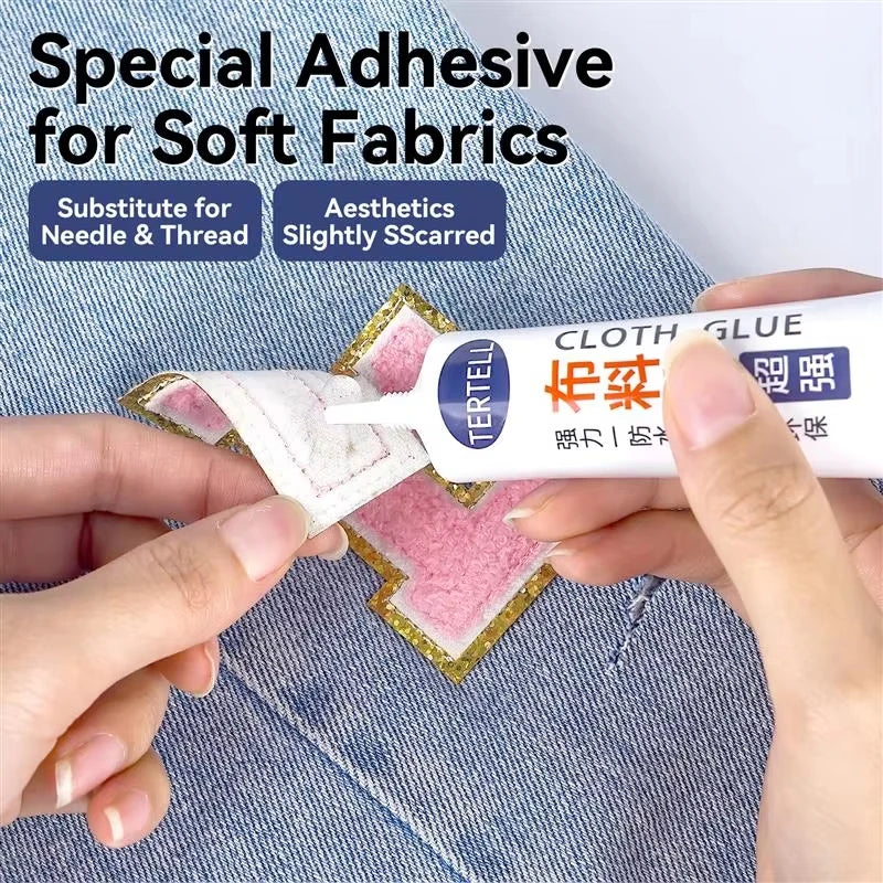 Quick Dry Fabric Glue Waterproof Fabric Patching Glue Versatile Fabric Repair Seam Adhesive for Clothing Textiles