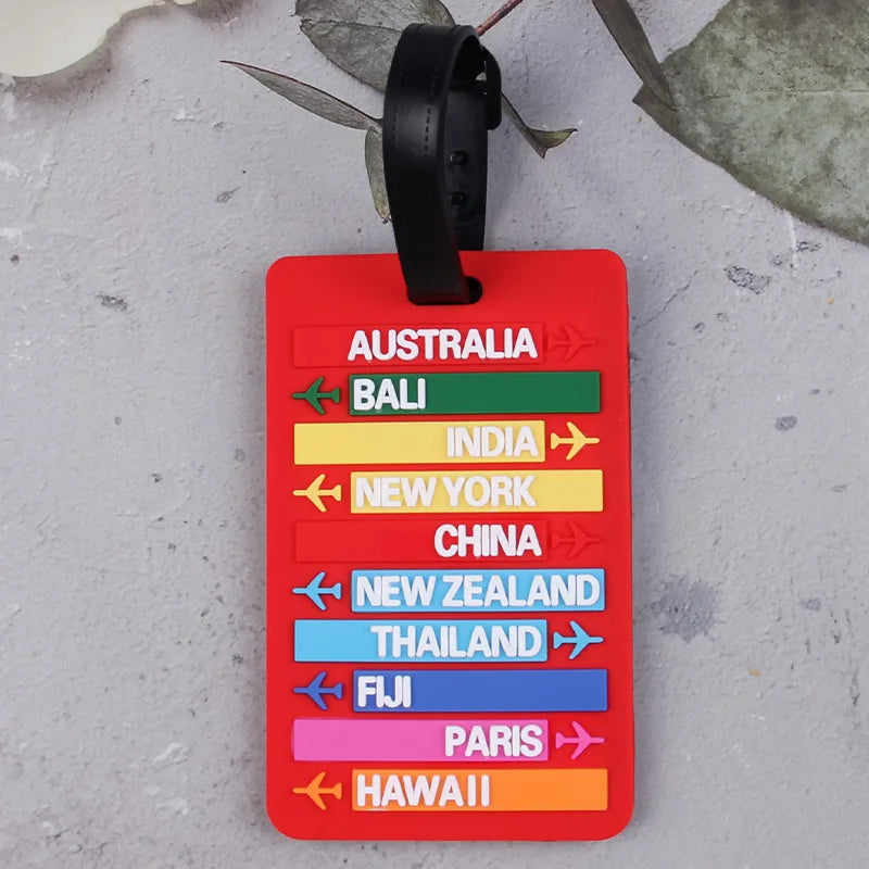 New Letter Print PVC Travel Luggage Tag Women Men  Boarding Pass Luggage Tags Suitcase Tags Name ID Address Lable Luggage Label